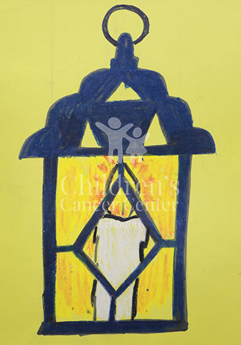Light a Candle Eye with Device Oil pastel By Elissar (7 years)