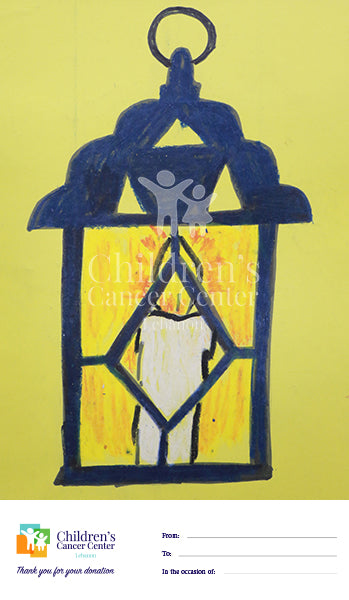 Light a Candle Eye with Device Oil pastel By Elissar (7 years)